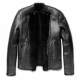 Balmain Shearling-Lined Slim Fit Leather Jacket