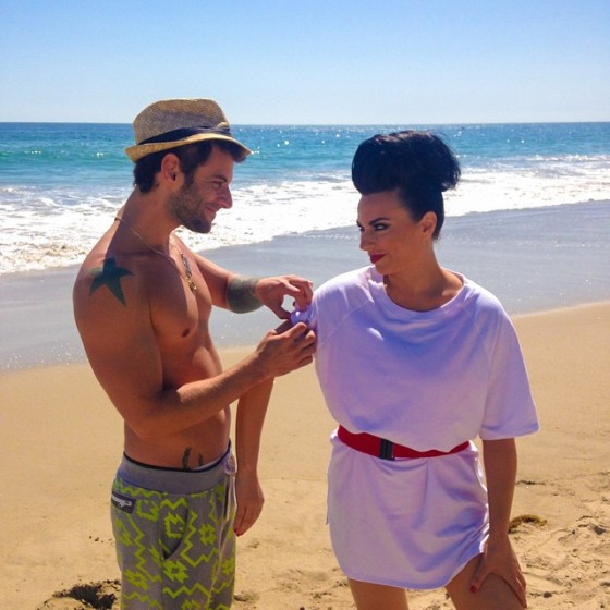 JB and Luciana on beach 1